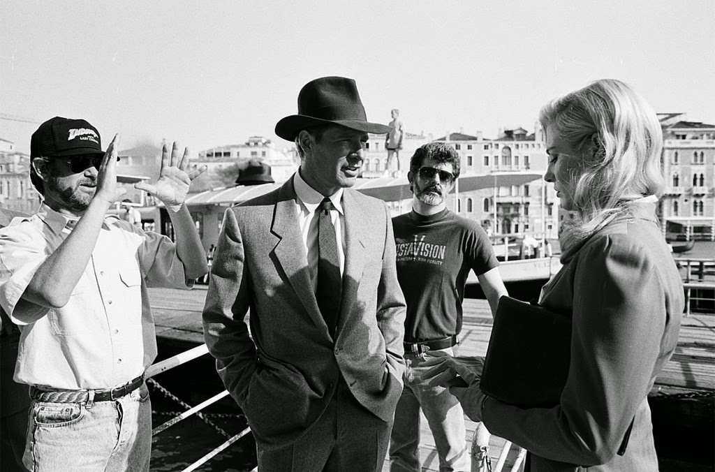 Behind-The-Scenes Shot During A Day Shoot In Venice For &Amp;Quot;Indiana Jones And The Last Crusade&Amp;Quot;, 1988.