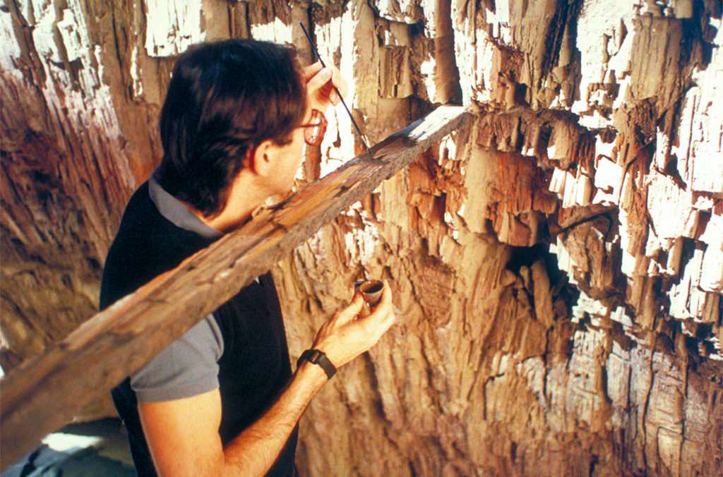 Paul Huston Touches Up The Bridge Miniature From &Amp;Quot;Indiana Jones And The Last Crusade&Amp;Quot;, 1989.