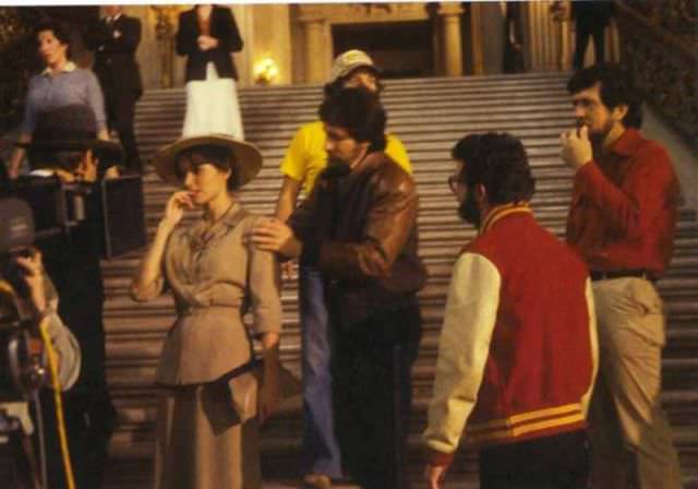 Ford And Allen Shooting The Finale As Lucas Looks On