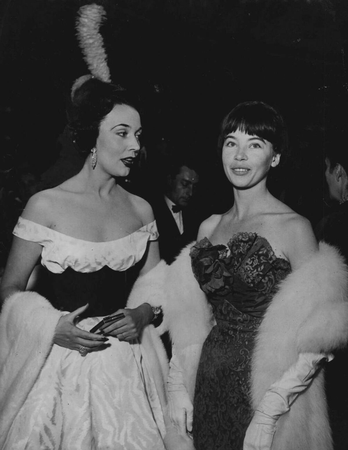 Leslie Caron And Ludmilla Tcherina At The Marquis De Cuevas Ballet Performance In Paris, 1953.