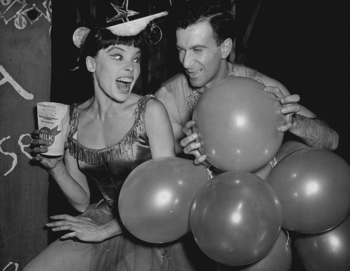 Leslie Caron And Roland Petit During Rehearsal For A Variant Of &Amp;Quot;The Sleeping Beauty&Amp;Quot; At The Stoll Theatre, London, 1953.