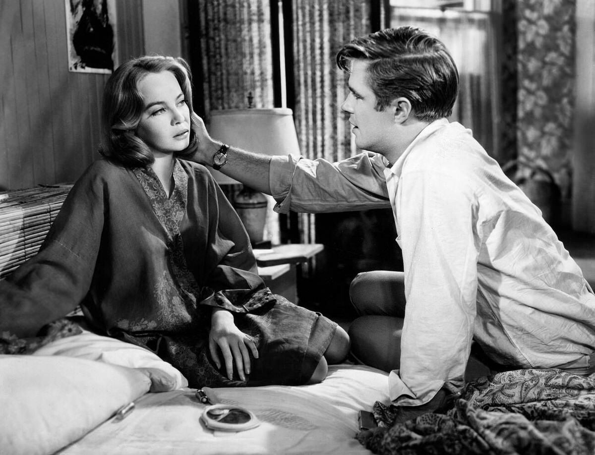 Leslie Caron And George Peppard On The Set Of &Amp;Quot;The Subterraneans&Amp;Quot;, 1960.