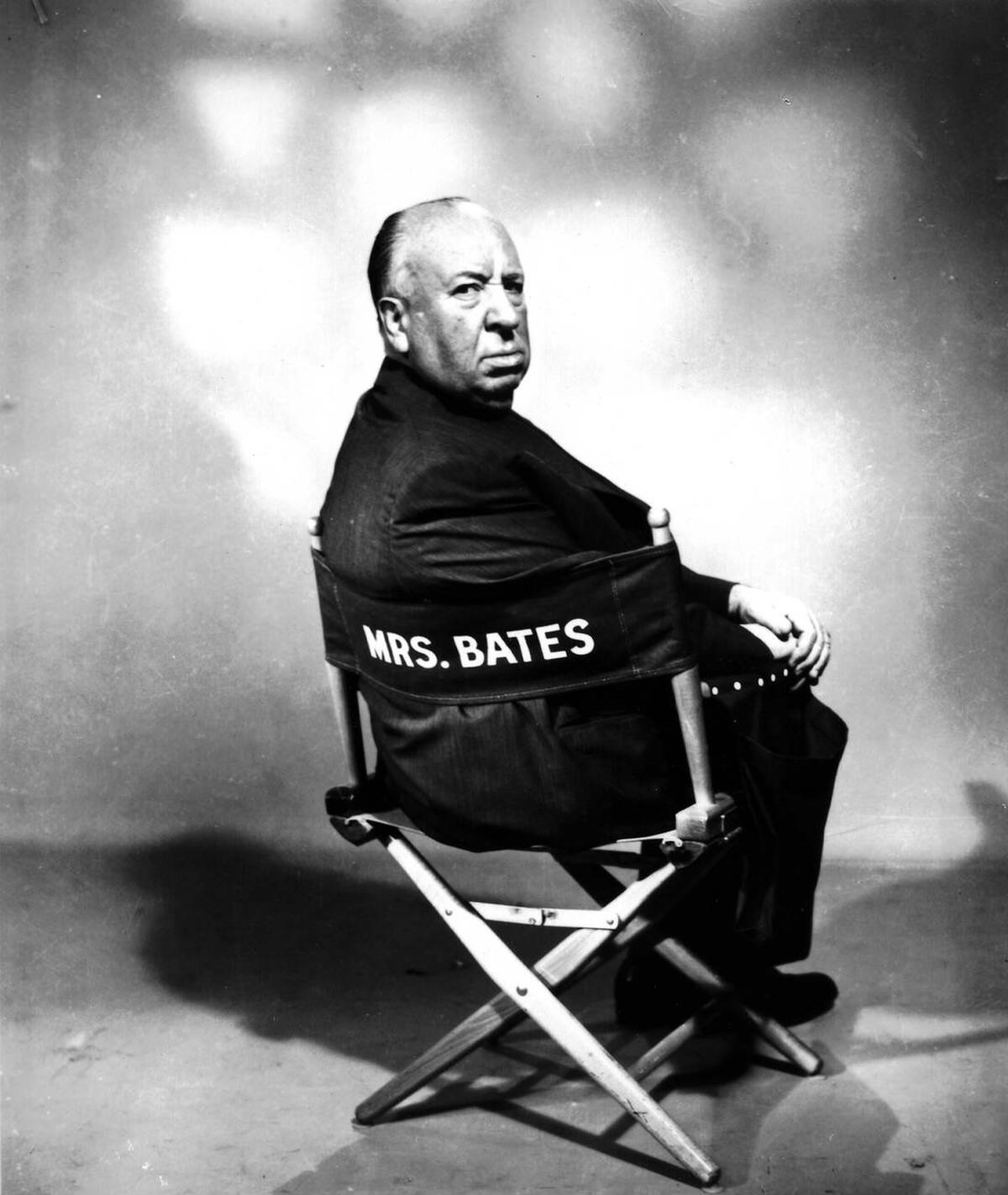 Alfred Hitchcock On The Set Of Psycho, 1960.
