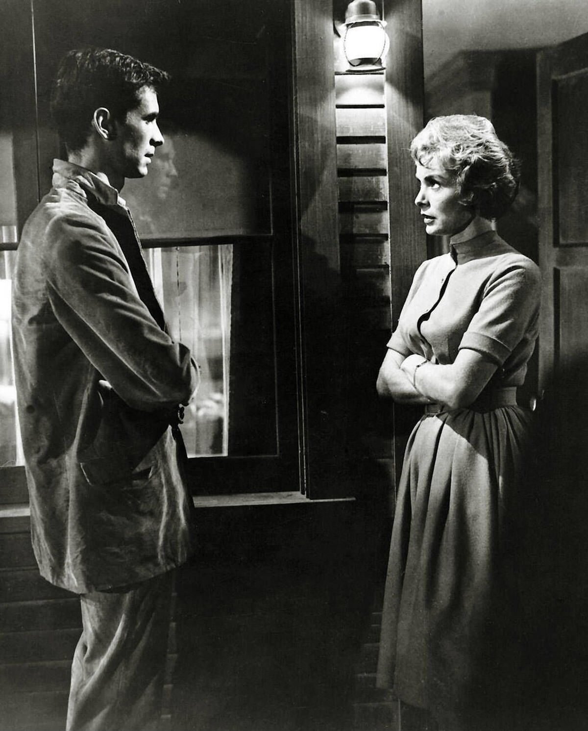 Anthony Perkins And Janet Leigh In Psycho, 1960.
