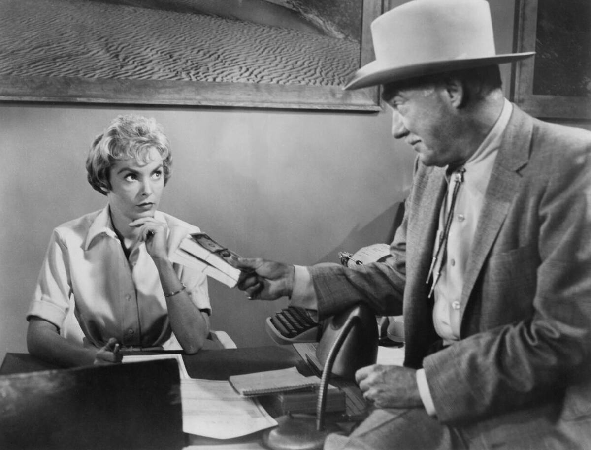 Janet Leigh And Frank Albertson On The Set Of Psycho, 1960.