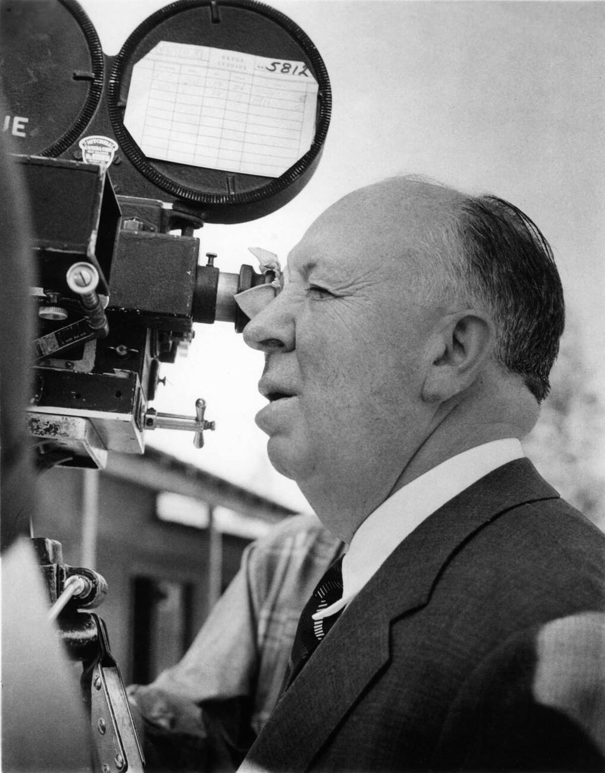 Alfred Hitchcock Directing Psycho, 1959.