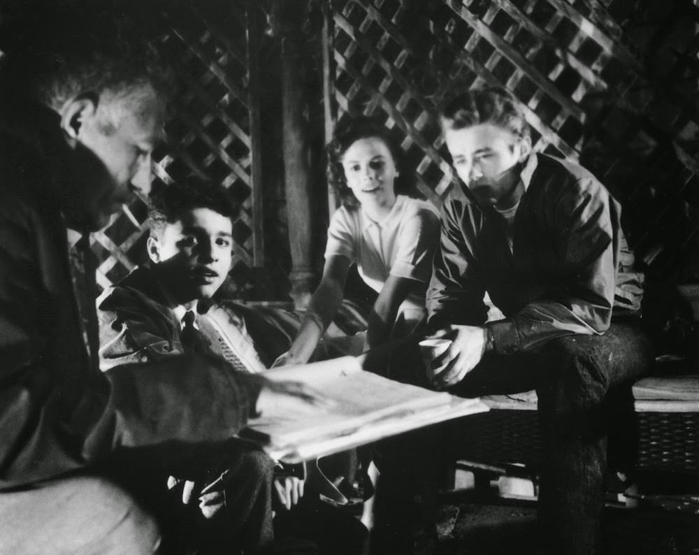Nicholas Ray, Sal Mineo, Natalie Wood, And James Dean During A Script Read-Through For &Amp;Quot;Rebel Without A Cause&Amp;Quot;, 1955.