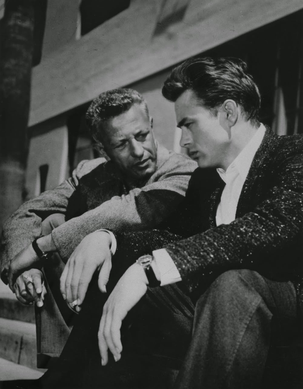 Nicholas Ray And James Dean Chatting On The Set Of &Amp;Quot;Rebel Without A Cause&Amp;Quot;, 1955.