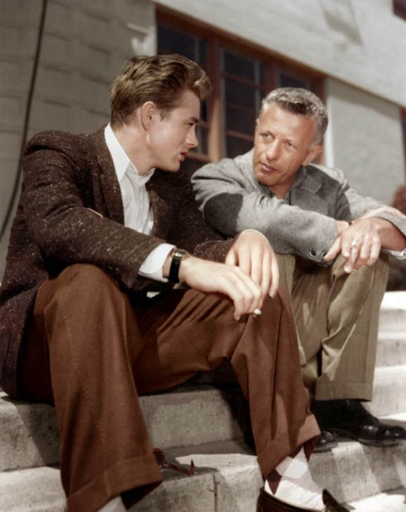 James Dean And Director Nicholas Ray During The Filming Of &Amp;Quot;Rebel Without A Cause&Amp;Quot;, 1955.