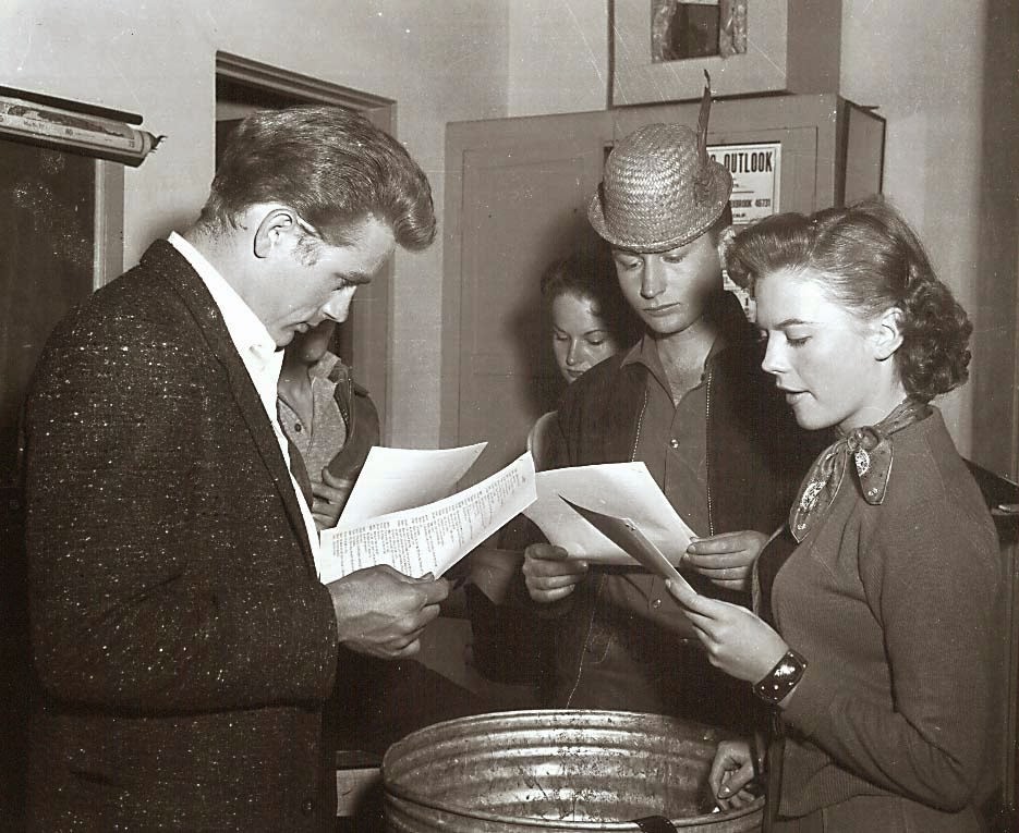 James Dean, Nick Adams, And Natalie Wood Going Over Their Scripts For &Amp;Quot;Rebel Without A Cause&Amp;Quot;, 1955.