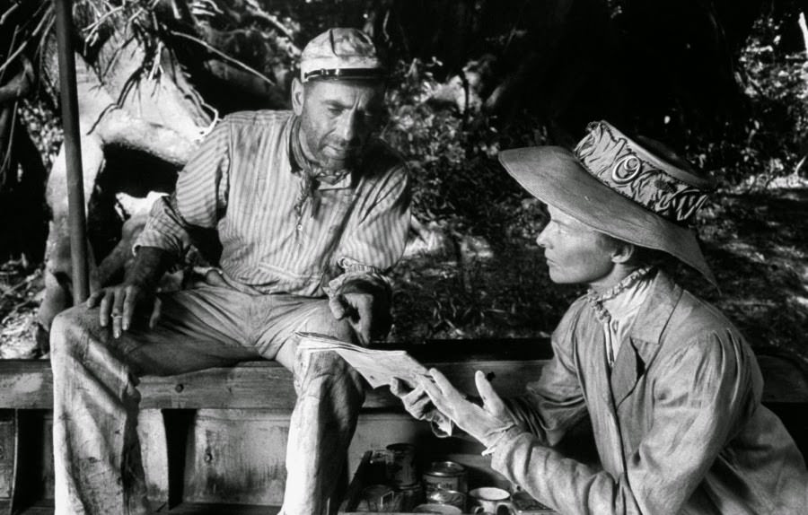 Humphrey Bogart And Katharine Hepburn On Location In Africa For The Filming Of The African Queen, 1951.
