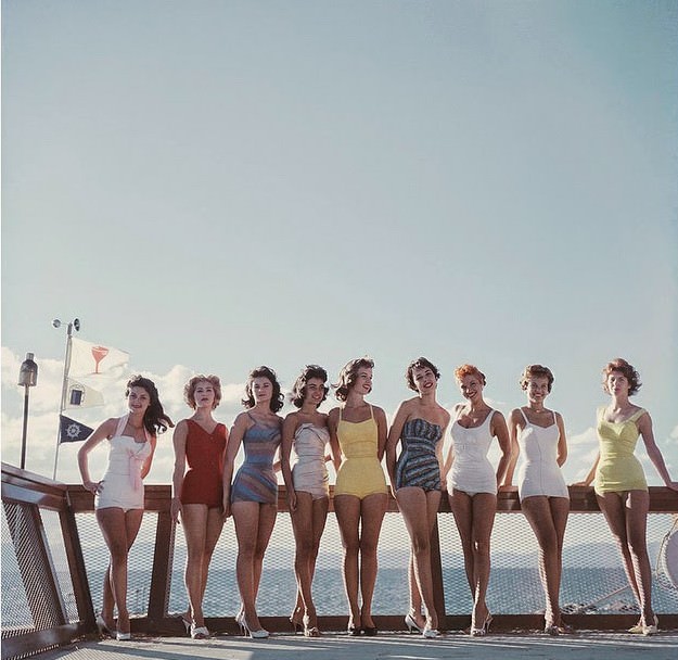 Young Women On The Nevada Side Of Lake Tahoe, 1959