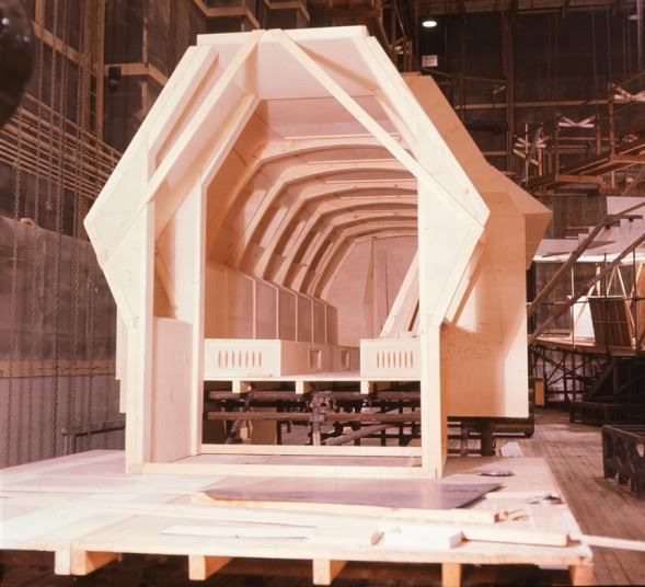 The Wooden Construction That Would Form The Film'S Moonbus Vehicle.