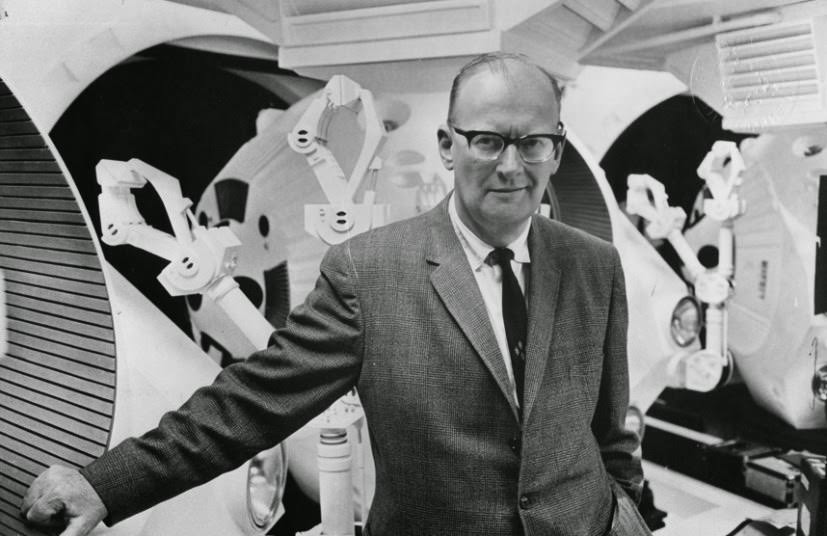 Science Fiction Writer Arthur C Clarke On The Film Set.