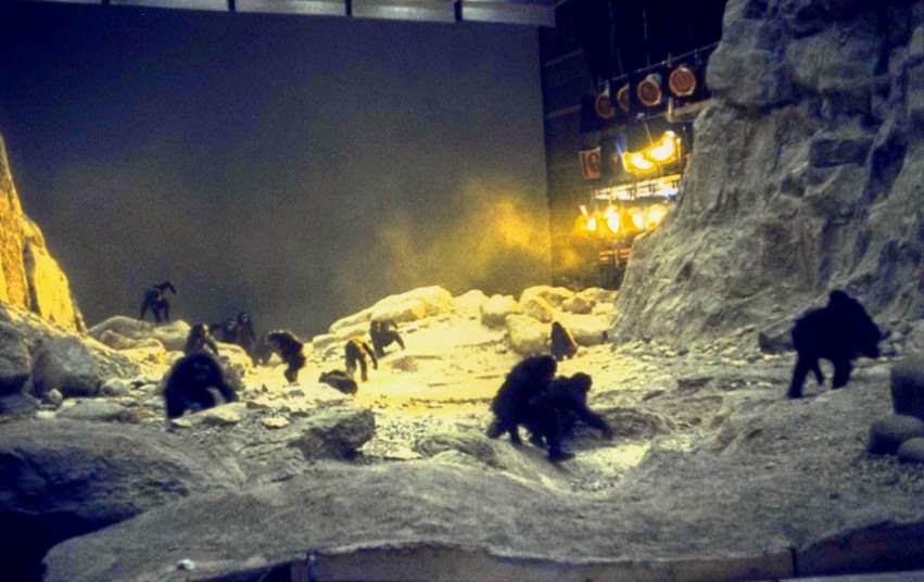 The Film Opens With A Group Of Shrieking Apes In The 'Dawn Of Man' Sequence.