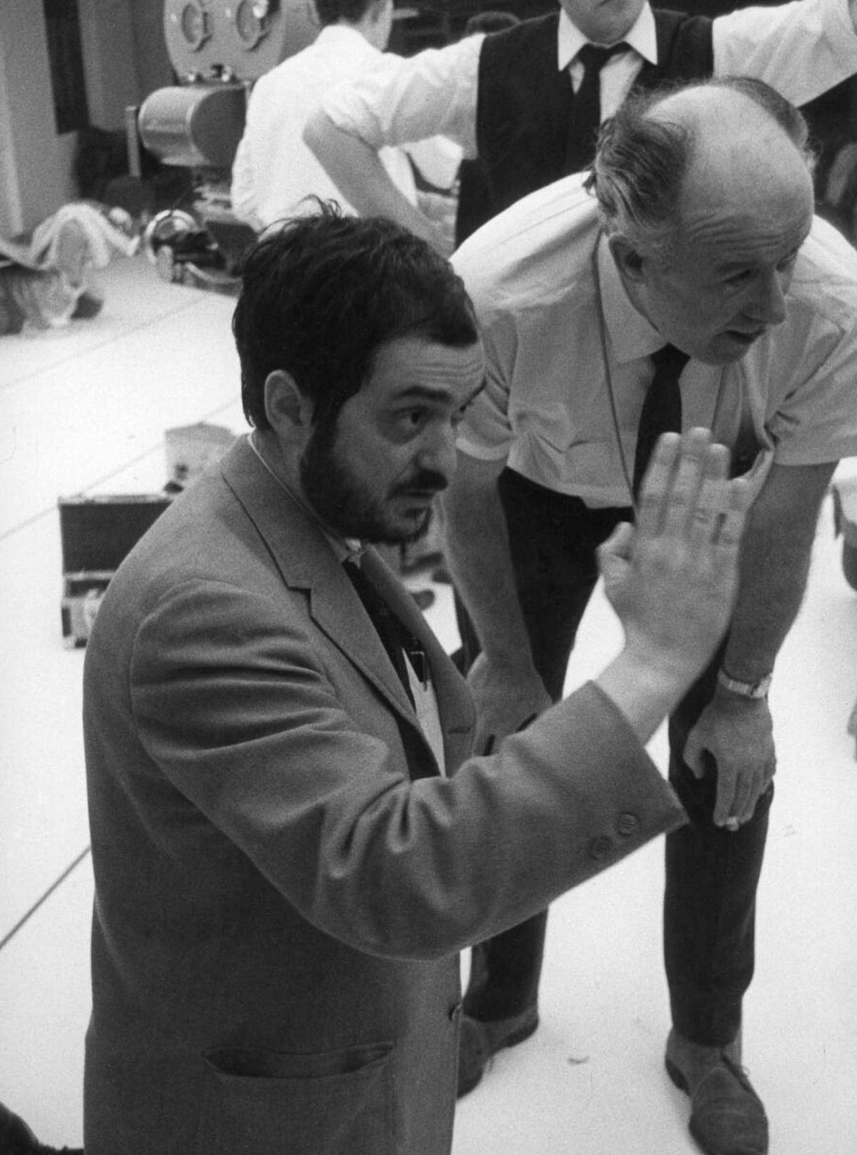 Geoffrey Unsworth And Stanley Kubrick On Set, 2001: A Space Odyssey, 1968