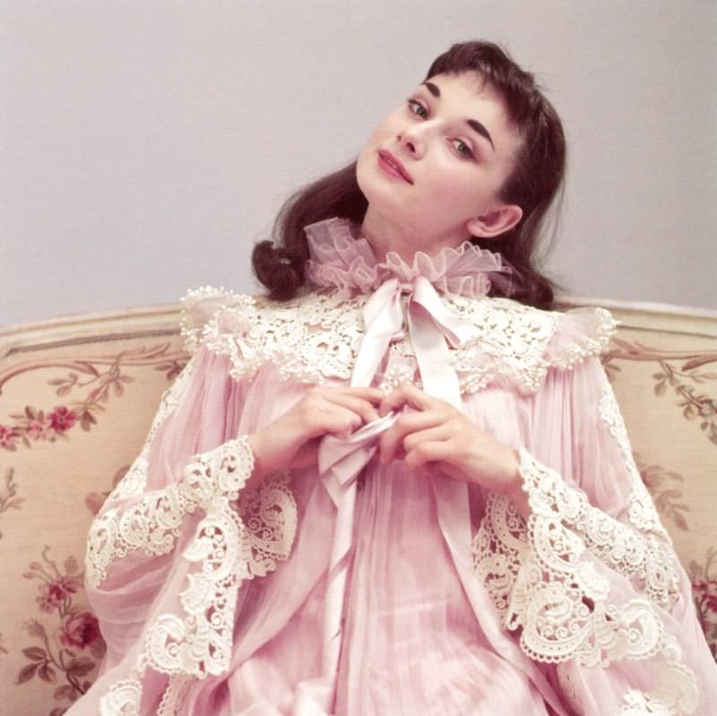 Audrey Hepburn In Costume As Gigi At The Fulton Theatre, 1951