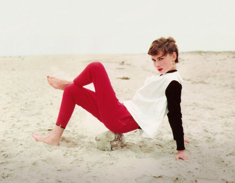Audrey Hepburn In Malibu, California For Look Magazine, 1954