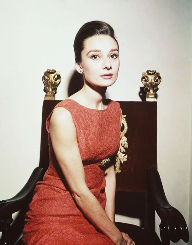 Audrey Hepburn Wearing A Givenchy Dress In Rome, 1960