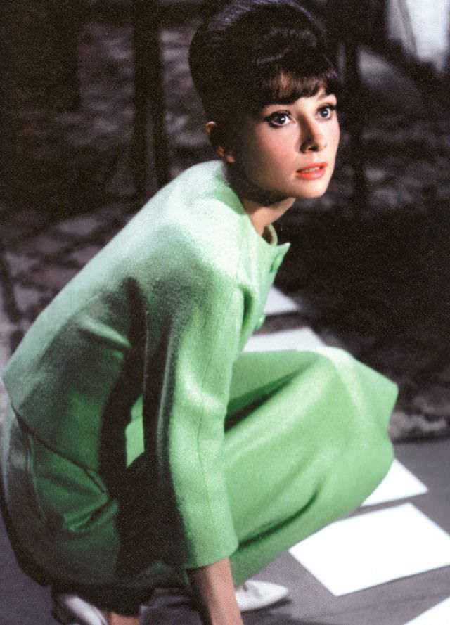 Audrey Hepburn Wearing A Givenchy Suit In A Scene From Paris When It Sizzles, 1962