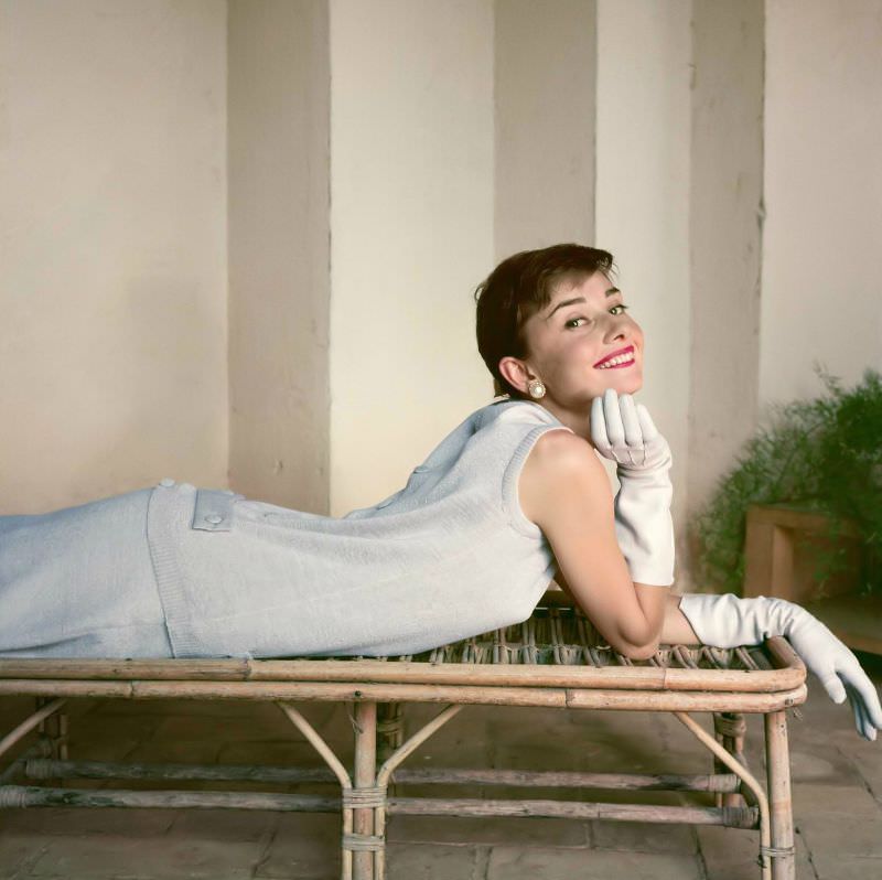 Audrey Hepburn At La Vigna, Italy, 1955