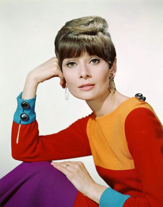 Audrey Hepburn Wearing Yves Saint Laurent For Italian Vogue, 1967