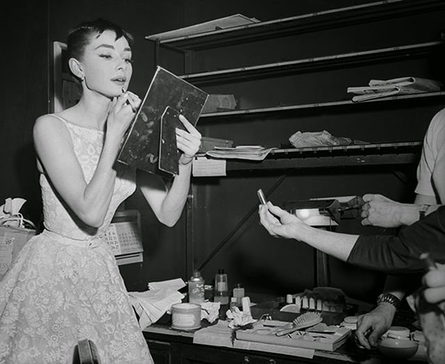 Audrey Hepburn Preparing For The Academy Awards, 1954