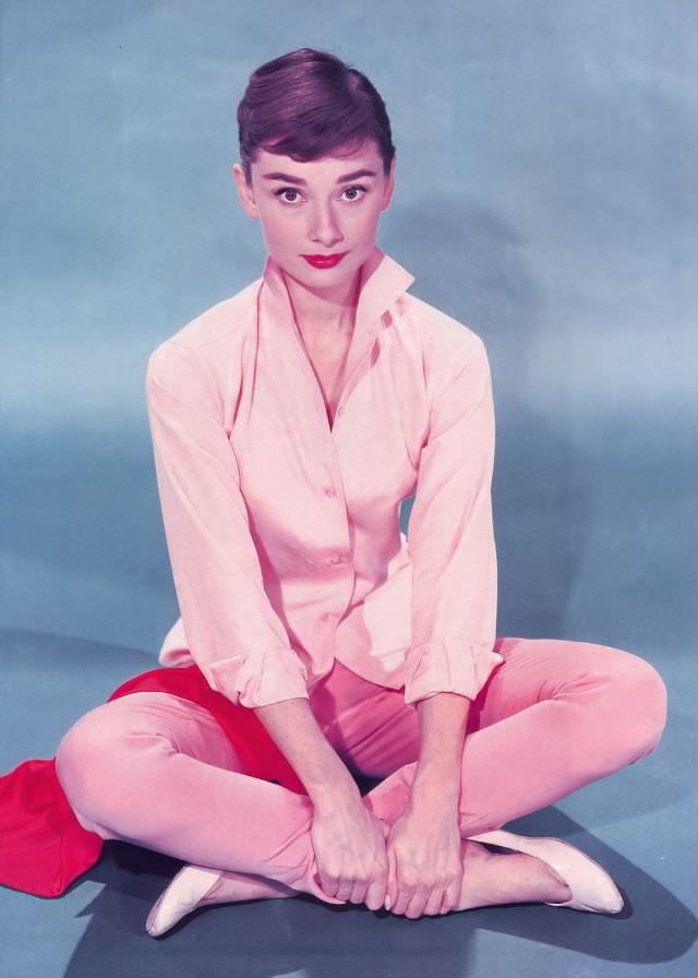 Audrey Hepburn At Paramount Studios During A Break In The Filming Of Funny Face, 1956