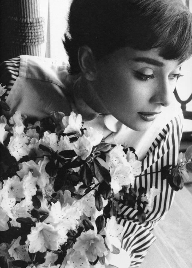 Audrey Hepburn Wearing A Blouse From The Stage Play Gigi, 1953