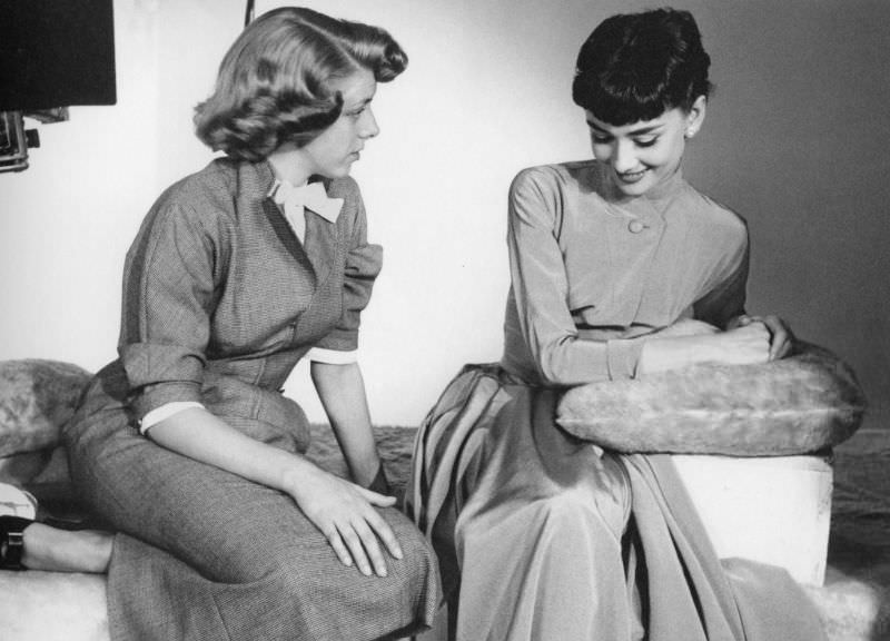 Audrey Hepburn With Rosemary Clooney At Paramount Studios, 1953