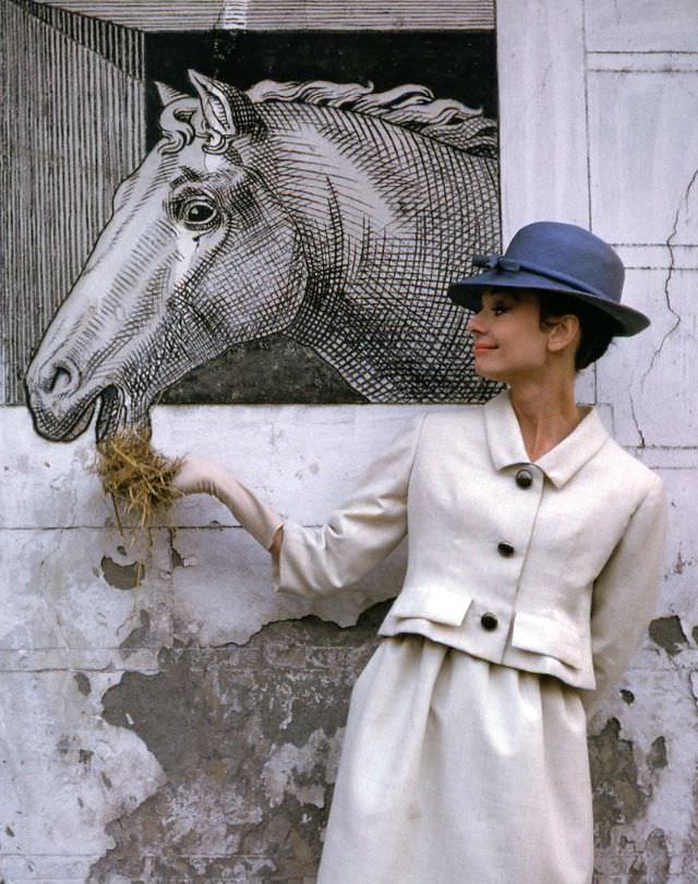Audrey Hepburn Wearing A Givenchy Suit In Lucerne For Life Magazine, 1962