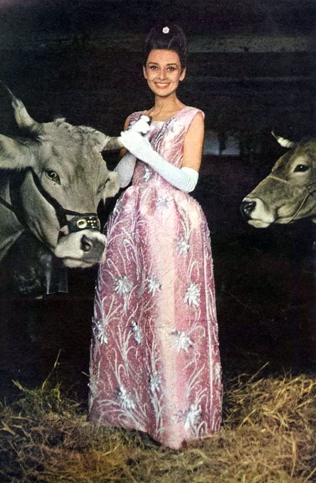 Audrey Hepburn Wearing A Givenchy Gown For Life Magazine, 1962