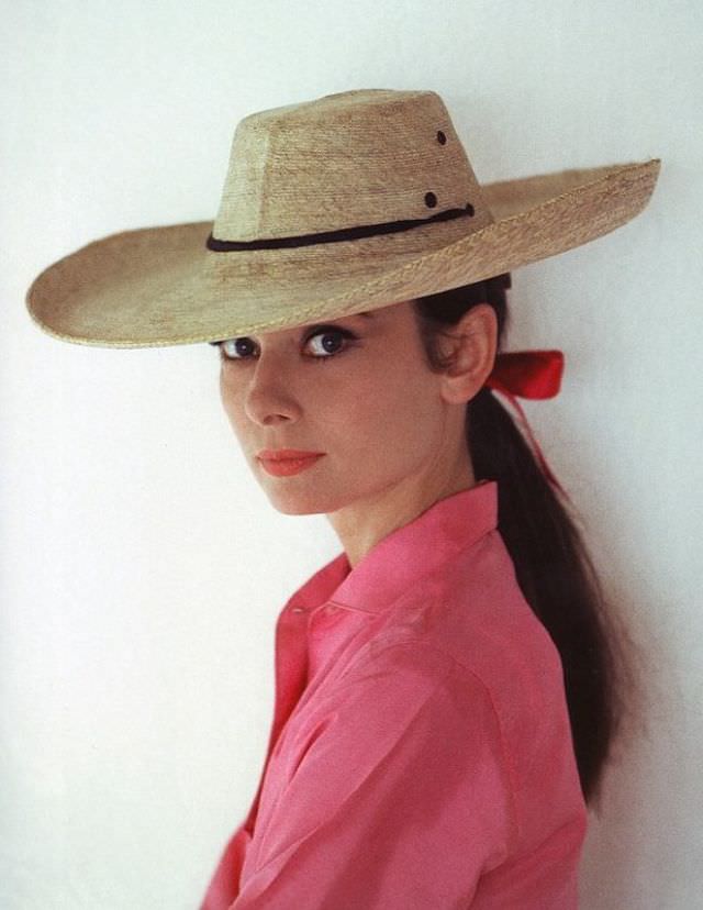 Audrey Hepburn Wearing A Givenchy Hat, 1962