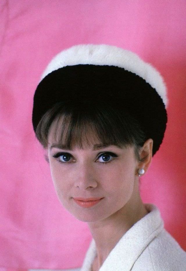 Audrey Hepburn Wearing A Givenchy Hat, 1962