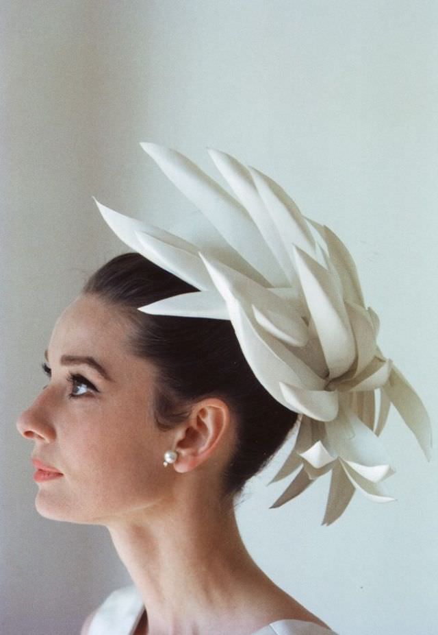 Audrey Hepburn Wearing A Givenchy Hat, 1962