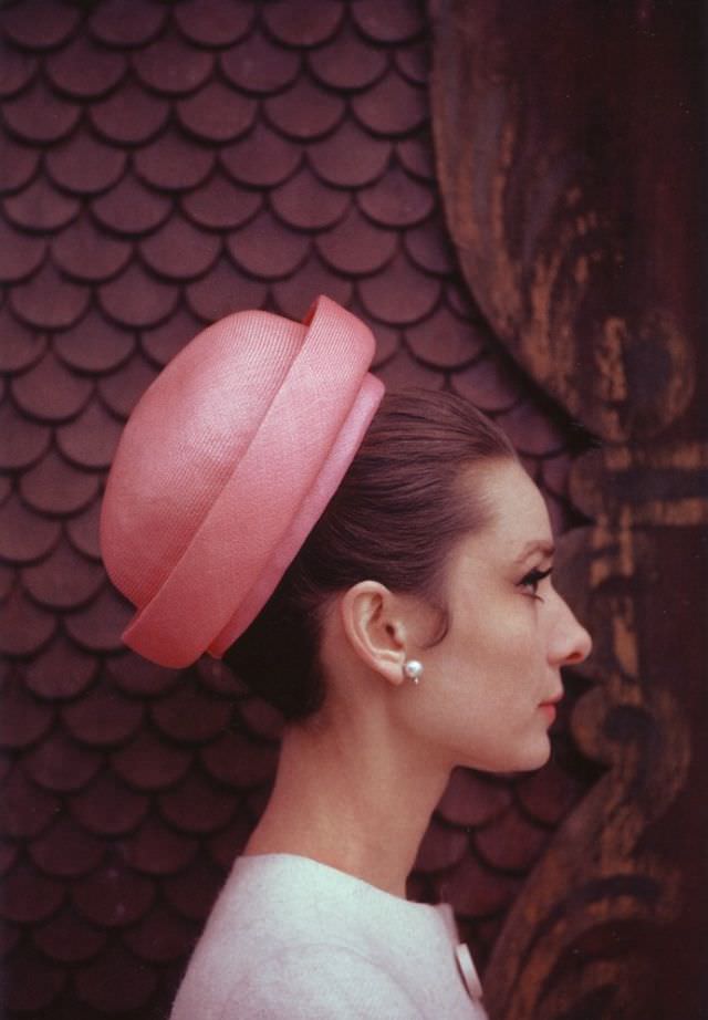 Audrey Hepburn Wearing A Givenchy Hat, 1962