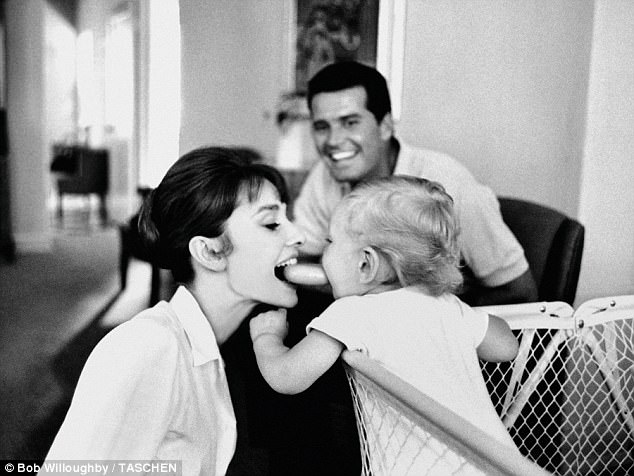Audrey Hepburn With Her Son Sean And James Garner, 1960S