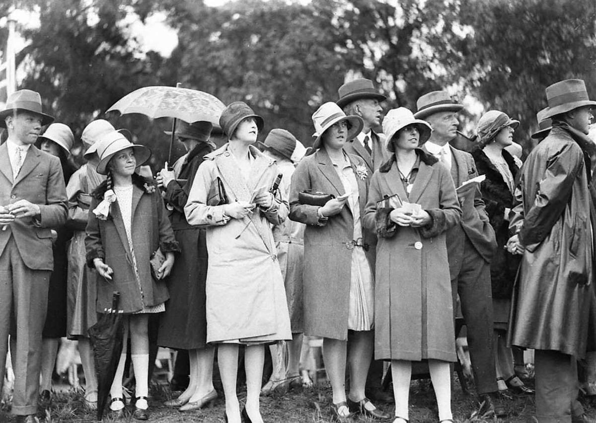 Three Young Women Racegoers, 1920S