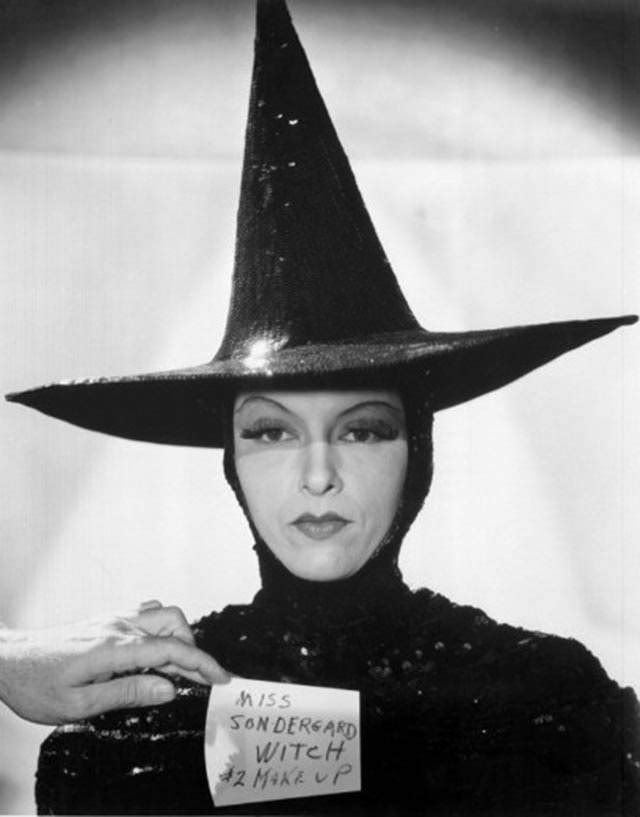 Gale Sondergaard As The Wicked Witch During A Makeup And Wardrobe Test.