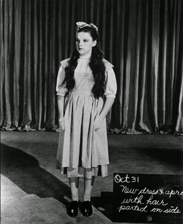 A Full Wardrobe And Hair Test Shot For Judy Garland As Dorothy Gale.