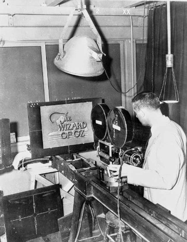 A Technician Photographs An Opening Title Concept For &Amp;Quot;The Wizard Of Oz&Amp;Quot; That Was Not Used.