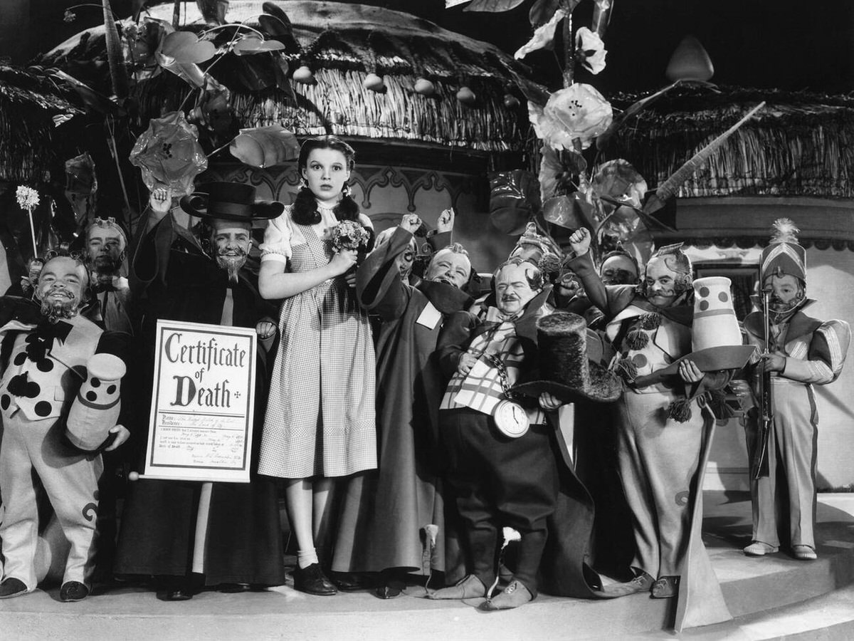 Judy Garland, Charles Becker, And The Munchkins, The Wizard Of Oz, 1939