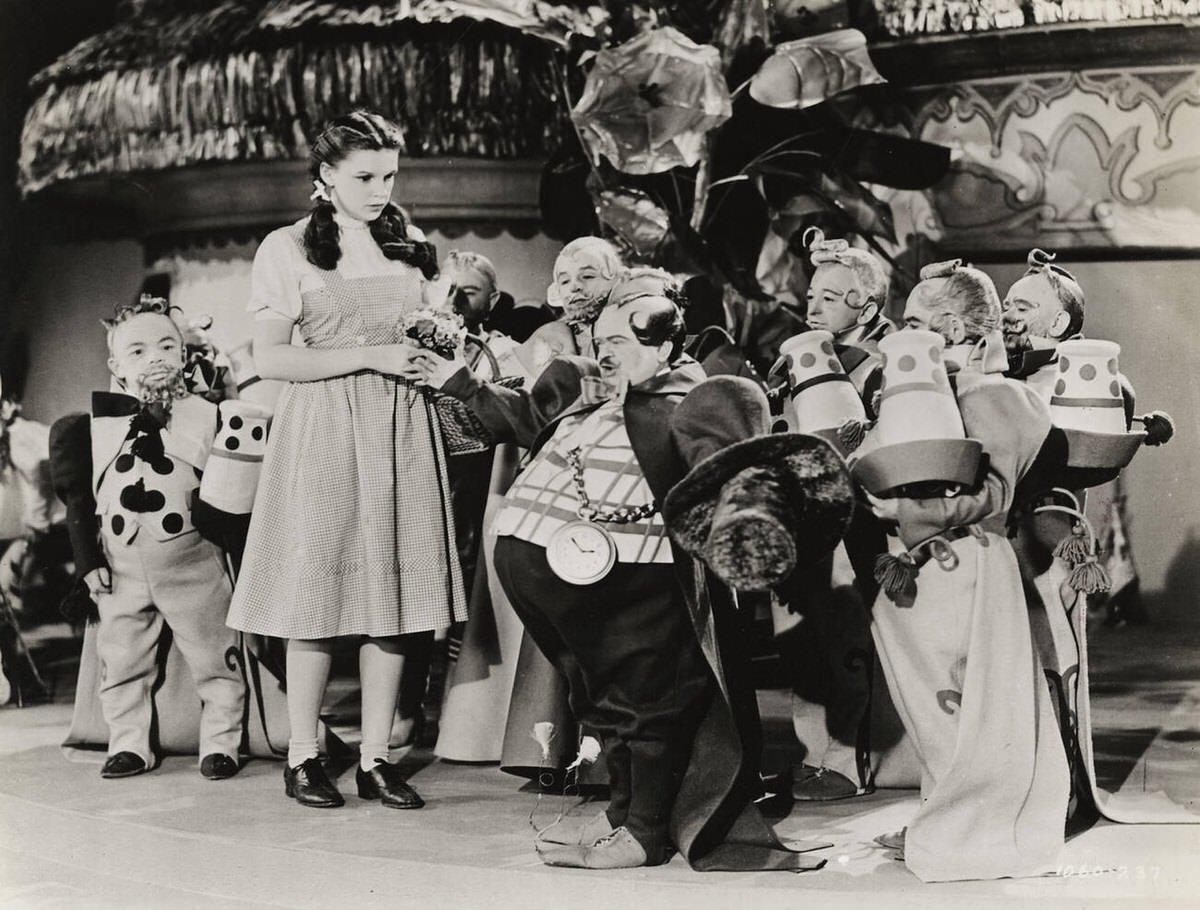 Judy Garland With The Munchkins, The Wizard Of Oz, 1939
