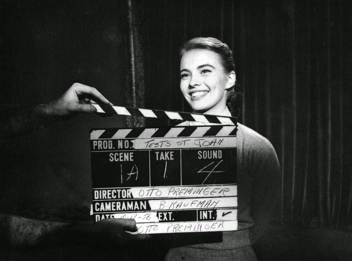 Jean Seberg, Before The Famous Haircut, At Her Screen Test For &Amp;Quot;Saint Joan,&Amp;Quot; 1956.