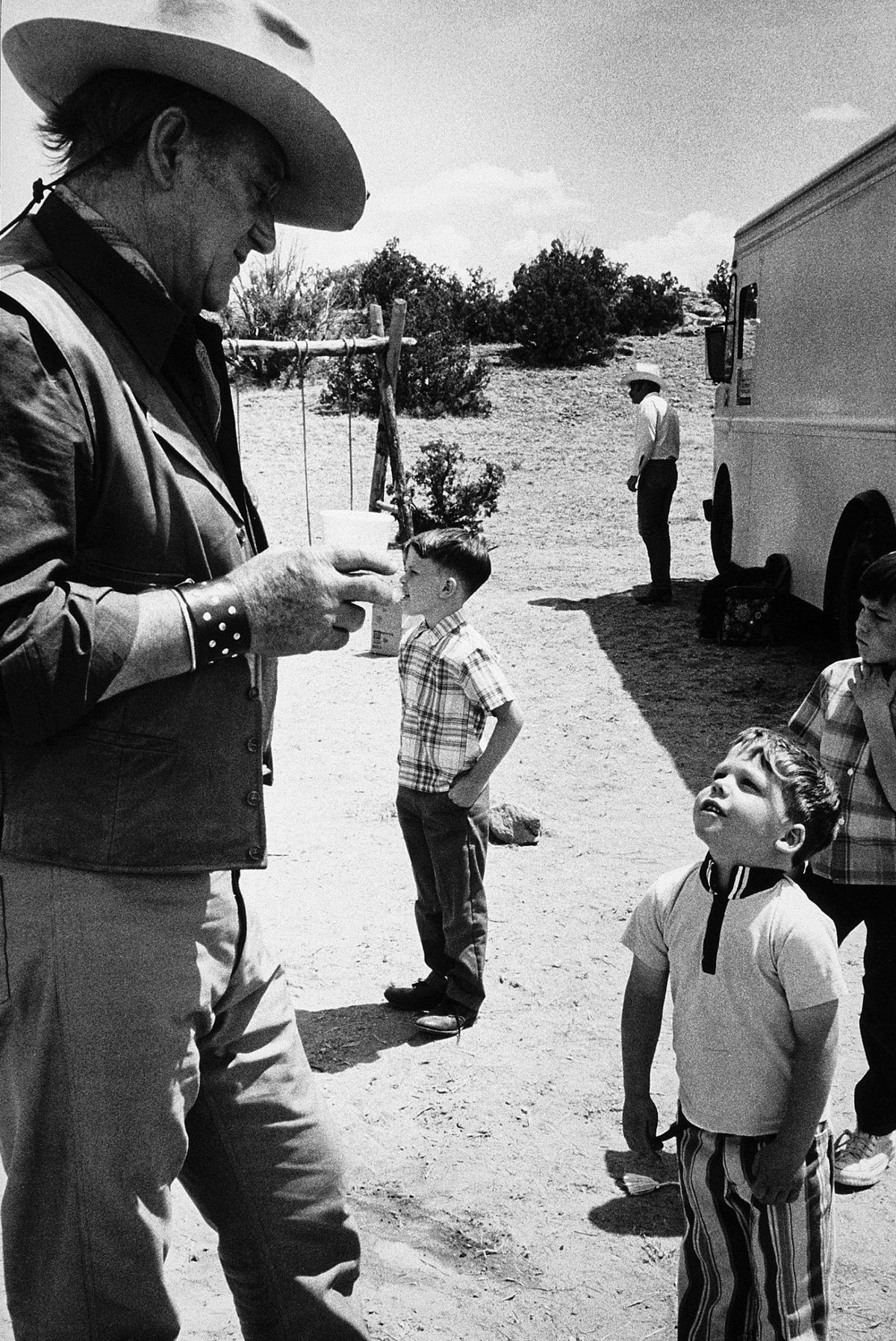 John Wayne On Location In Colorado For &Amp;Quot;The Cowboys,&Amp;Quot; 1971.
