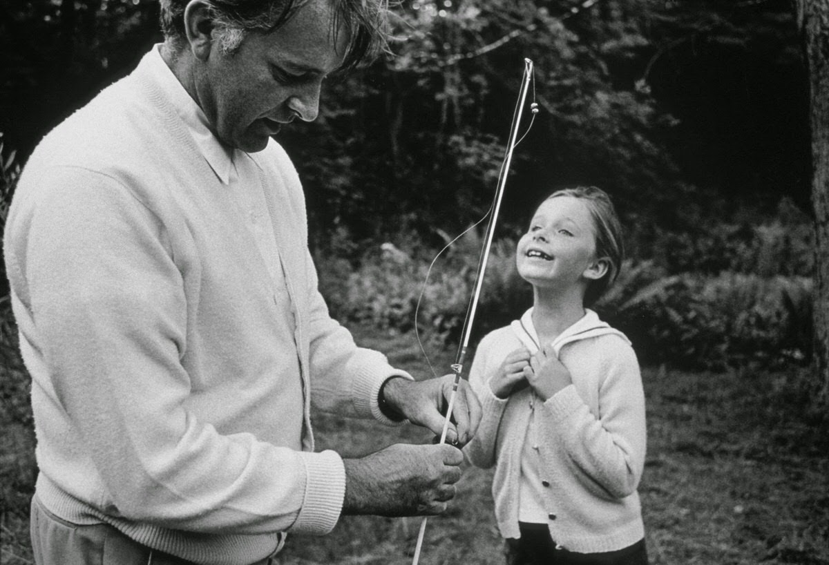 Richard Burton Teaches His Daughter Kate To Fish On Location In Northampton, Massachusetts, During Filming Of &Amp;Quot;Who'S Afraid Of Virginia Woolf?&Amp;Quot;, 1965.