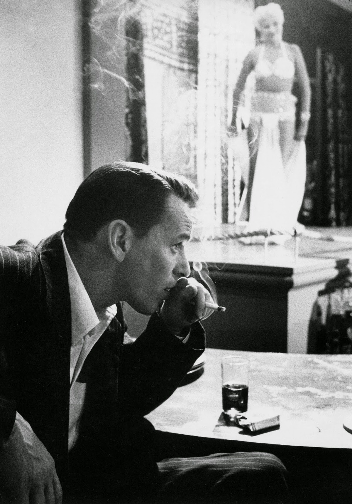 Frank Sinatra On The Rko Studios Set Of &Amp;Quot;The Man With The Golden Arm,&Amp;Quot; 1955.