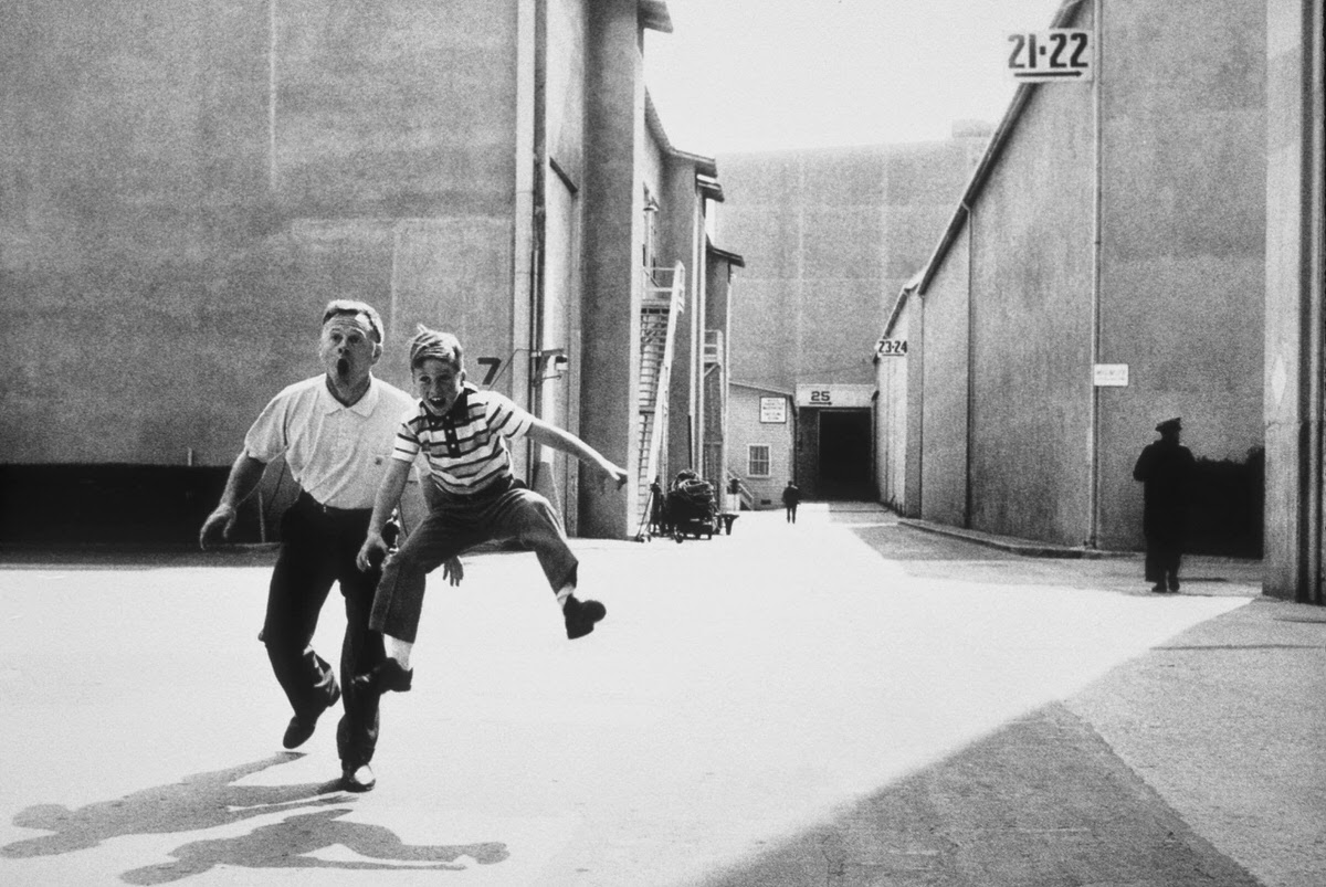 Mickey Rooney And His Son Teddy Jumping For Joy On The Mgm Lot In Culver City, 1958.