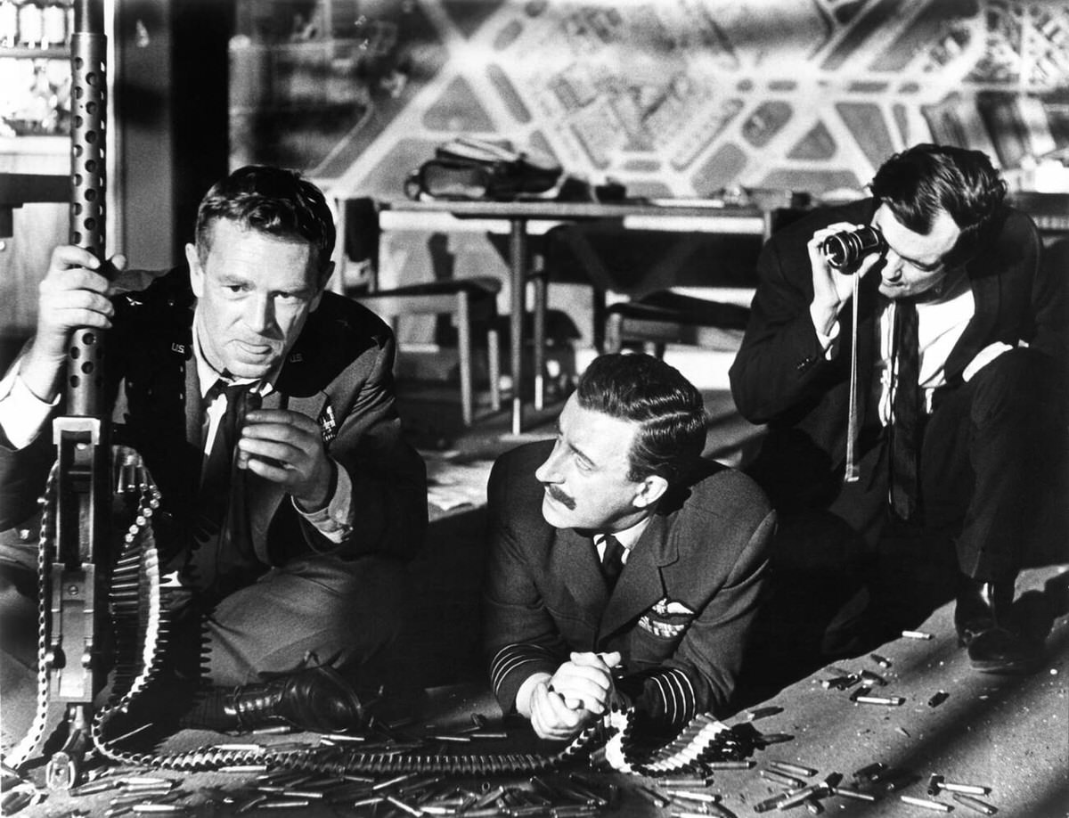 Sterling Hayden, Peter Sellers, And Stanley Kubrick On Set, Dr. Strangelove, 1964
