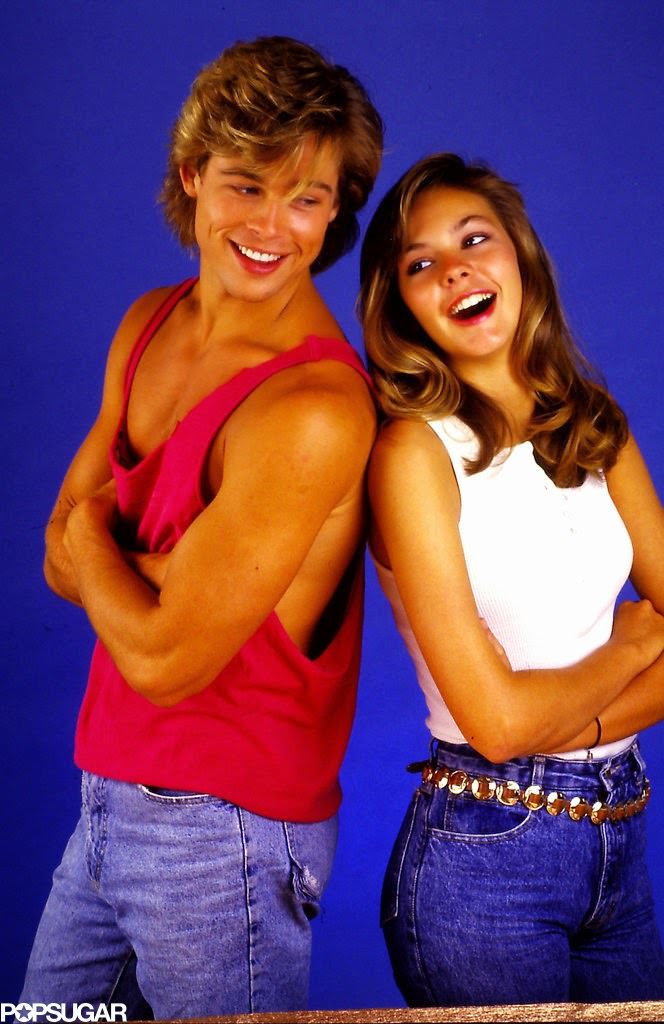 Vintage 1987 Studio Photos Of Brad Pitt In Neck Tank Tops